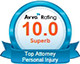 AVVO Top Rated Personal Injury Attorney